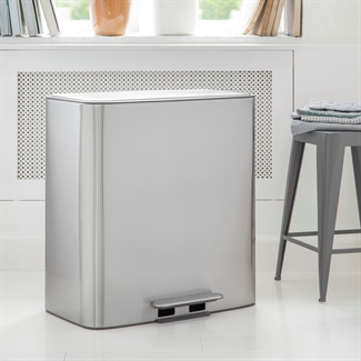 Fyrkantig Dubbel Soptunna 2x28 L