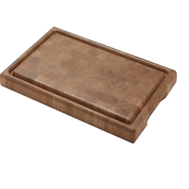 Kraftig skärbräda av ändträ med handtag, Ek 600x400x40mm