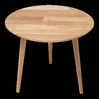 Soffbord med tre ben Ø450 mm, Ek naturolja