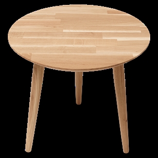 Soffbord med tre ben Ø550 mm, Ek naturolja