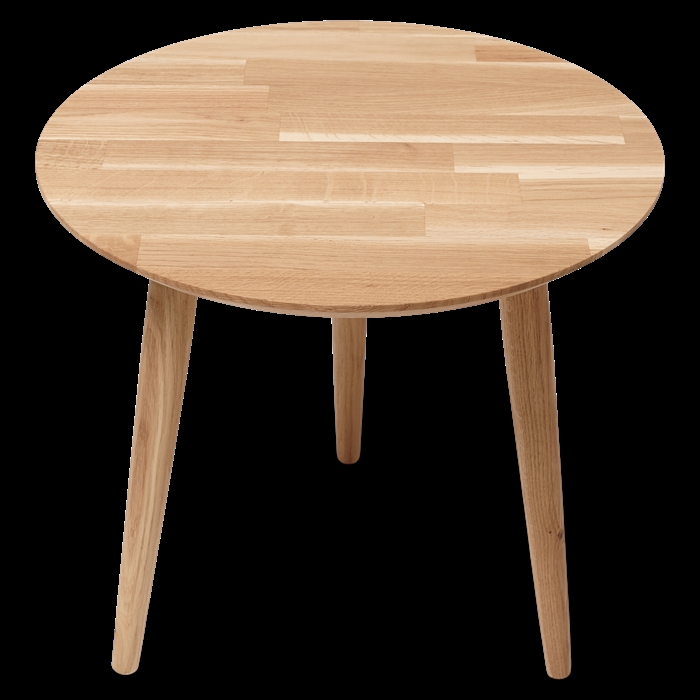 Soffbord med tre ben Ø550 mm, Ek naturolja